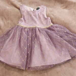 Lilt Lavender and Gold Glitter Dress Toddler